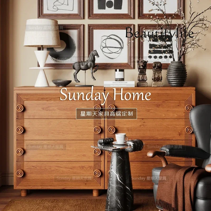 N40BK Medieval Solid Wood Living Room Bucket Cabinet Log Old Retro Entrance Cabinet Wabi Sandy Wind Locker/
N40BK Medieval Solid Wood Living Room Bucket Cabinet Log Old Retro Entrance Cabinet Wabi Sandy Wind Locker/
