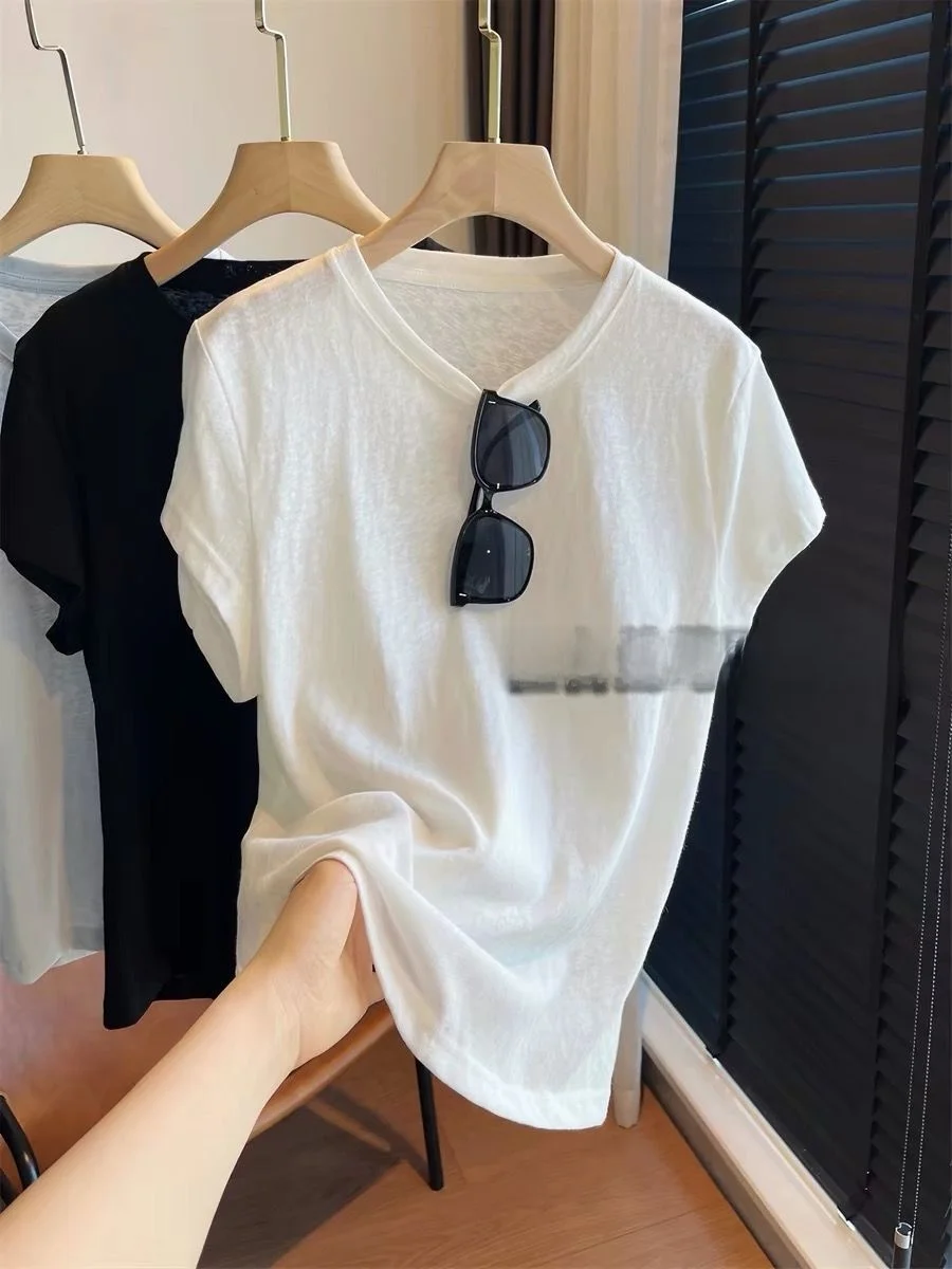 plus Size Women's T-Shirt Lightweight Short Sleeve Loose Fit Breathable Summer Top Textured Sensation White Korean Style
plus Size Women's T-Shirt Lightweight Short Sleeve Loose Fit Breathable Summer Top Textured Sensation White Korean Style