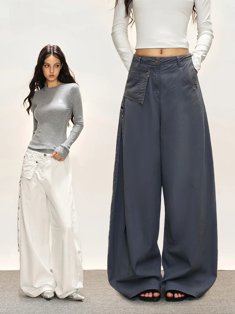 November American Retro Black Wide Leg Pants Women's Casual Straight Cut Long Trousers Commute Design Spring Autumn Versatile
November American Retro Black Wide Leg Pants Women's Casual Straight Cut Long Trousers Commute Design Spring Autumn Versatile