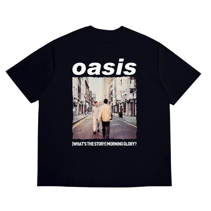 Summer men's T-shirt: Oasis Band pure cotton T-shirt, casual retro short-sleeved, soft and loose T-shirt for men
Summer men's T-shirt: Oasis Band pure cotton T-shirt, casual retro short-sleeved, soft and loose T-shirt for men