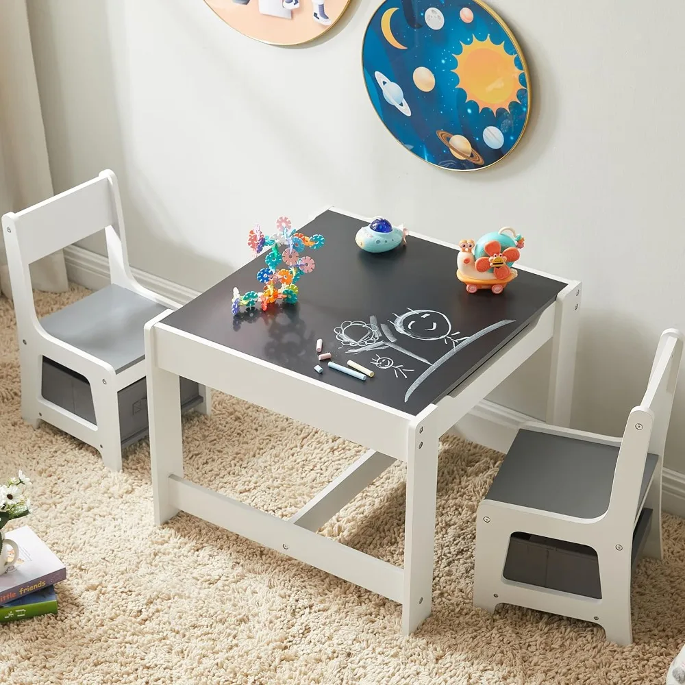 Kids Table and Chair Set, 3 in 1 Wooden Activity Table with Storage Drawer for Toddlers Drawing, Reading, Crafts, Play
Kids Table and Chair Set, 3 in 1 Wooden Activity Table with Storage Drawer for Toddlers Drawing, Reading, Crafts, Play