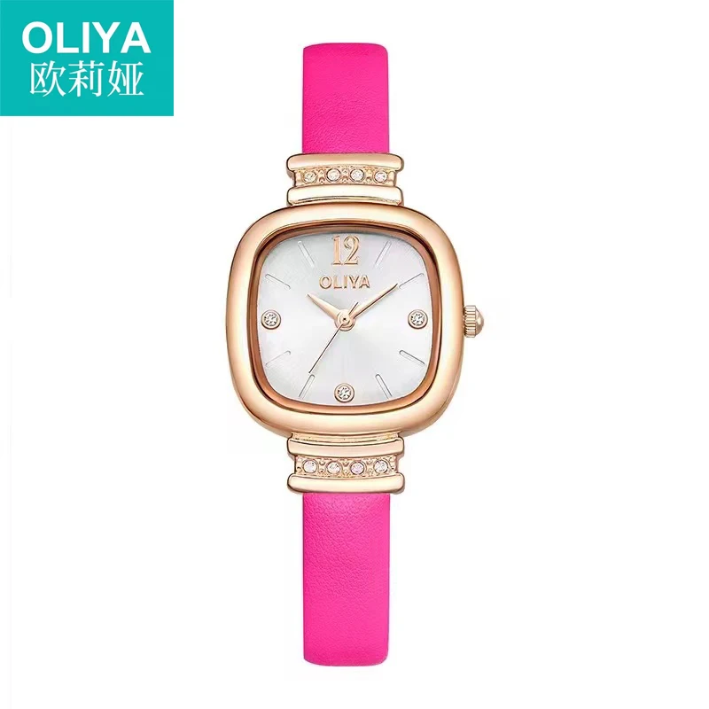 Light luxury small square women's watch small belt diamond craftsmanship new listing women's gift schoolgirl quartz watch
Light luxury small square women's watch small belt diamond craftsmanship new listing women's gift schoolgirl quartz watch