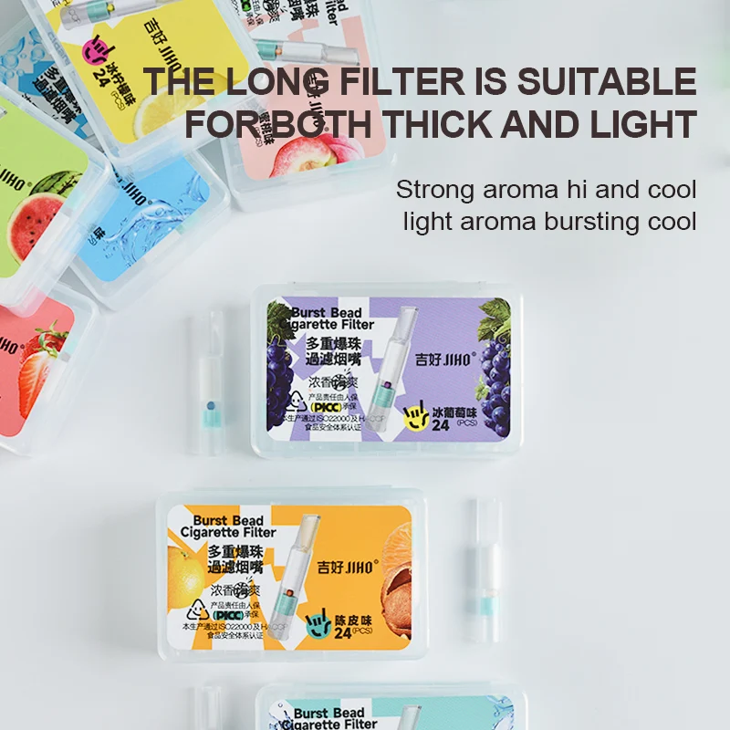 Premium Zero Degree Menthol Built-in Burst Bead Filters, Disposable Tips fits most regular common cigarettes
Premium Zero Degree Menthol Built-in Burst Bead Filters, Disposable Tips fits most regular common cigarettes