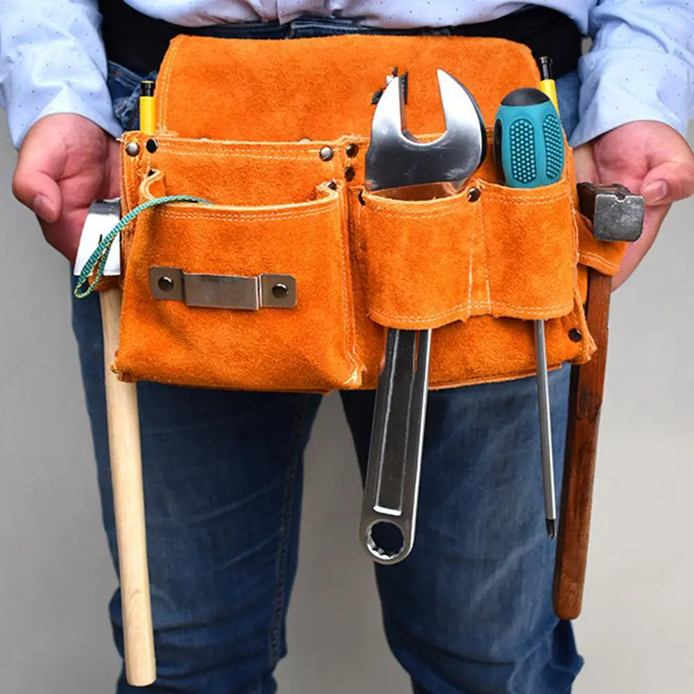 Leather 4-Pocket Tool Pouches Heavy Duty Tool Bag Pocket Tool Organizer Electrician Tool Bag for Constructor Electrician Plumber
Leather 4-Pocket Tool Pouches Heavy Duty Tool Bag Pocket Tool Organizer Electrician Tool Bag for Constructor Electrician Plumber