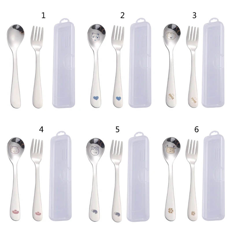 Baby Cutlery Self-Feeding Spoon & Fork Set Toddler Multipurpose Food Noodle Feeding Spoon Food Grade Children Dinnerware
Baby Cutlery Self-Feeding Spoon & Fork Set Toddler Multipurpose Food Noodle Feeding Spoon Food Grade Children Dinnerware