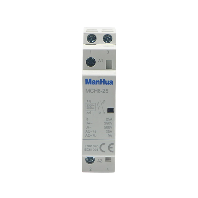 MCH8-25 CE Certificated Lighting Control System 220V 25A 2 Poles AC Magnet Contactor Modular Contactor
MCH8-25 CE Certificated Lighting Control System 220V 25A 2 Poles AC Magnet Contactor Modular Contactor