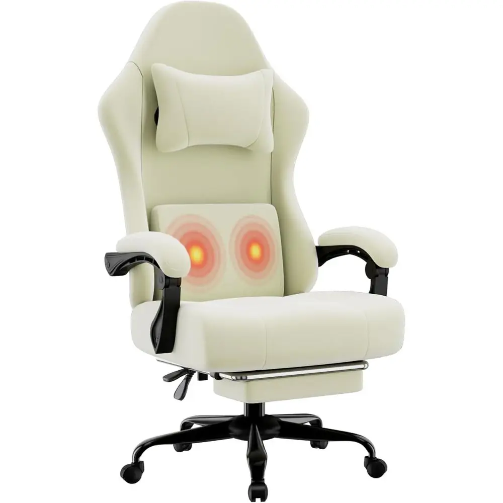 Ergonomic Gaming Chair with Massage Support, Reclining and Adjustable Height Fabric Seat
Ergonomic Gaming Chair with Massage Support, Reclining and Adjustable Height Fabric Seat