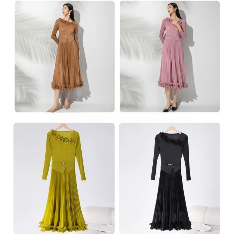 Miyake Pleated 2025 Autumn and Winter New Waist Pleated Fashion Thin Temperament Celebrity Big Size Wooden Ear Edge Dress
Miyake Pleated 2025 Autumn and Winter New Waist Pleated Fashion Thin Temperament Celebrity Big Size Wooden Ear Edge Dress