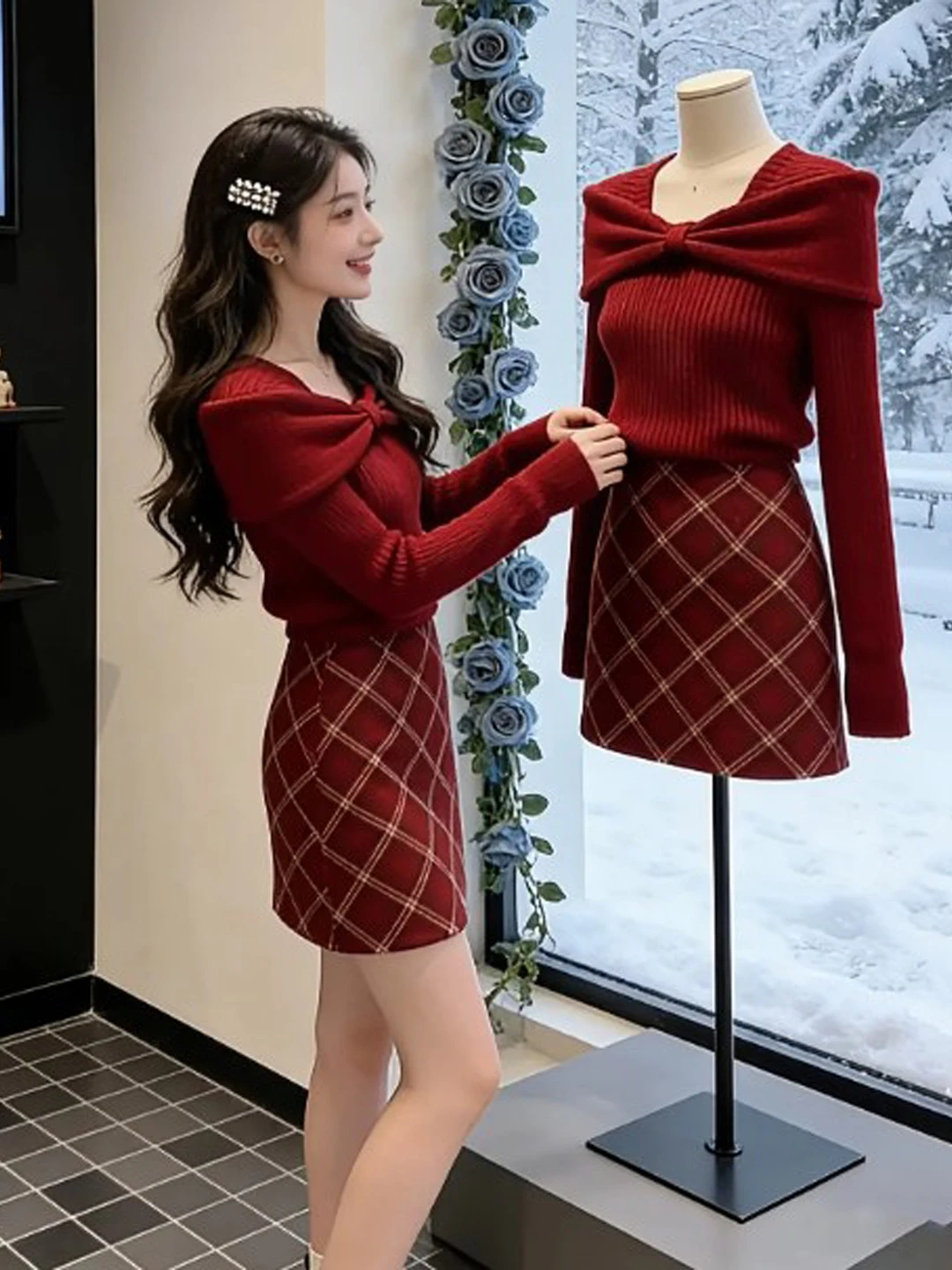 Ретро-свитер из трикотажа, на одно плечо, облегающий, красный, модный, весна 2026, женский повседневный длинный свитер
Ретро-свитер из трикотажа, на одно плечо, облегающий, красный, модный, весна 2026, женский повседневный длинный свитер