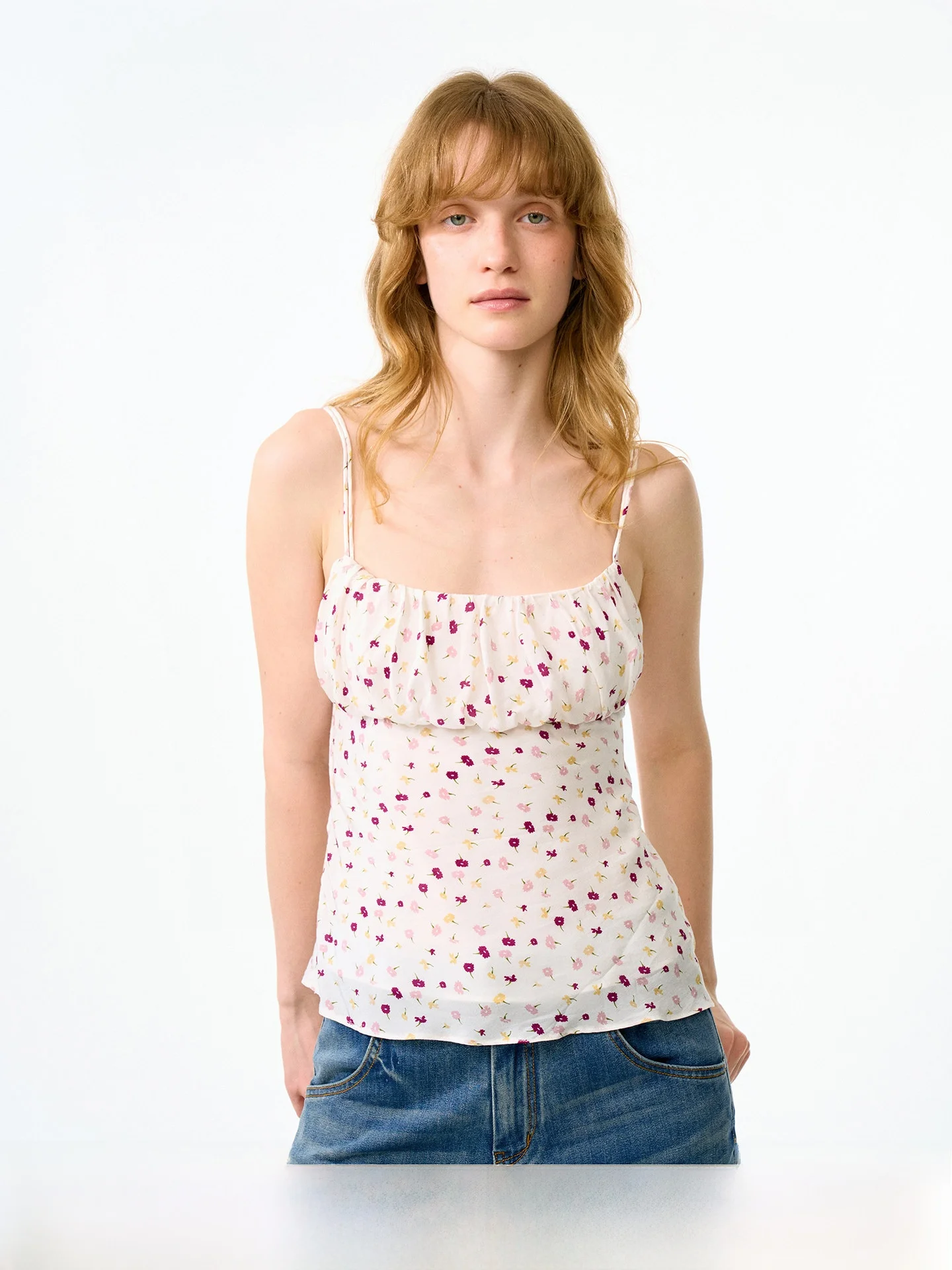 Firstfloor Floral Print Vacation Loose Fit Strapless Top Women's Summer Casual Style Artificial Silk Square Collar Tank Top
Firstfloor Floral Print Vacation Loose Fit Strapless Top Women's Summer Casual Style Artificial Silk Square Collar Tank Top