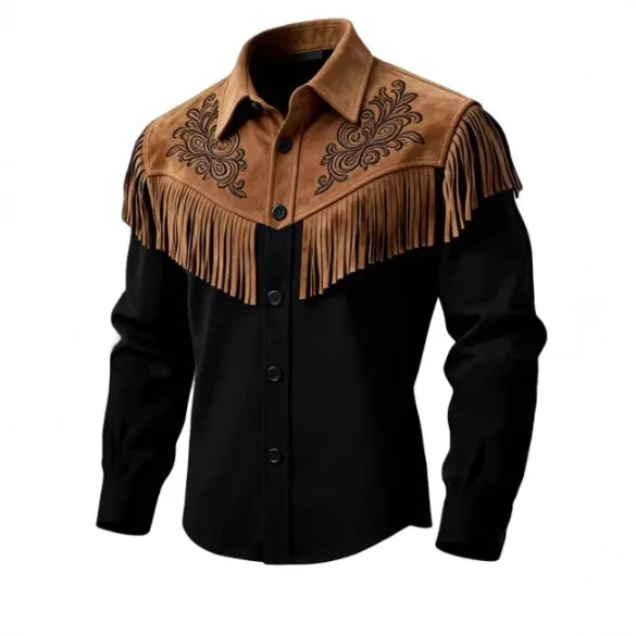 Unique Design Brown Tassel Leather Velvet Jacket Spring Summer Vintage Style Fashionable Streetwear Top
Unique Design Brown Tassel Leather Velvet Jacket Spring Summer Vintage Style Fashionable Streetwear Top