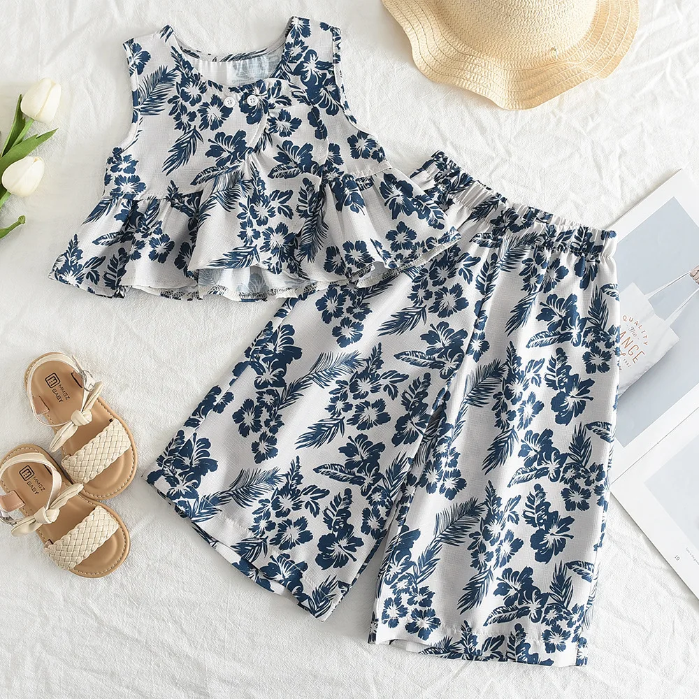 Girl Clothes Children Clothes Girl Summer Retro Floral Set Children's Clothes Girls Tops Wide Legs Vacation
Girl Clothes Children Clothes Girl Summer Retro Floral Set Children's Clothes Girls Tops Wide Legs Vacation