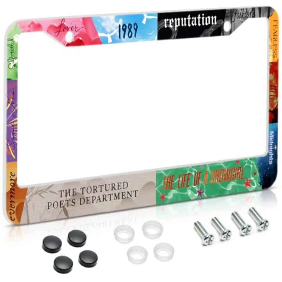 License Plate Frame for Car, All Music Verson Plate Frame with Screws for Standard Us Canada License Plate Holder, Stainless St
License Plate Frame for Car, All Music Verson Plate Frame with Screws for Standard Us Canada License Plate Holder, Stainless St