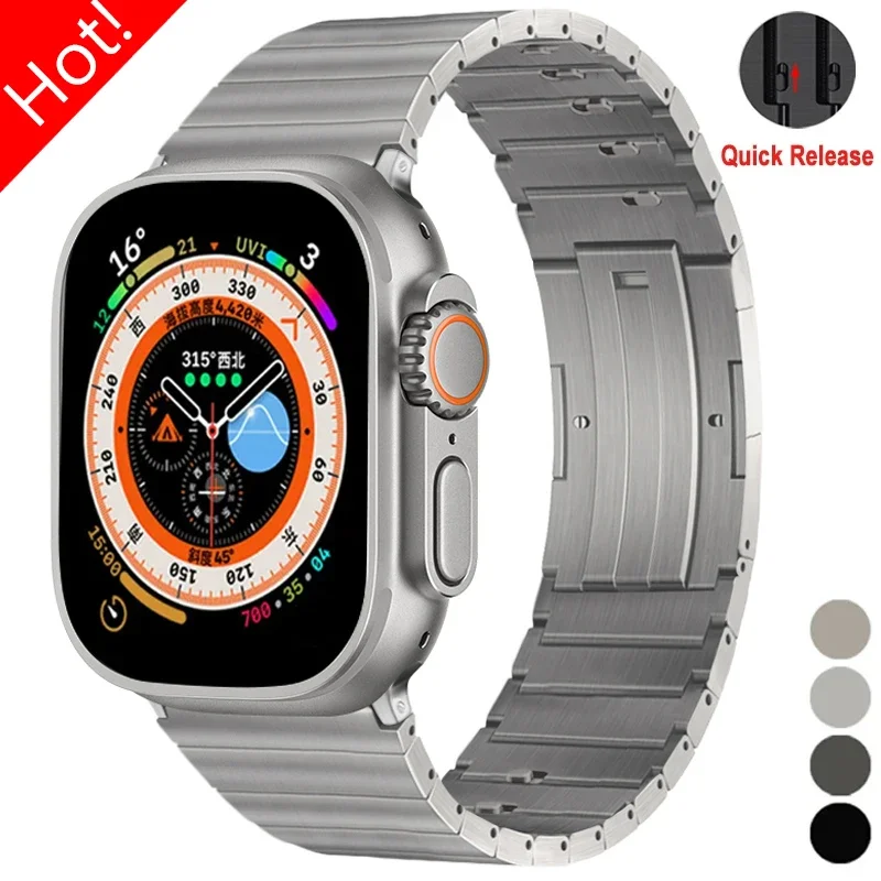 Ремешок титановый для Apple Watch Band Ultra 2, быстросъемный металлический браслет для IWatch Series 9 8 7 6 SE 5 4, 49 мм 45 мм 44 мм 41 мм 42 мм
Ремешок титановый для Apple Watch Band Ultra 2, быстросъемный металлический браслет для IWatch Series 9 8 7 6 SE 5 4, 49 мм 45 мм 44 мм 41 мм 42 мм