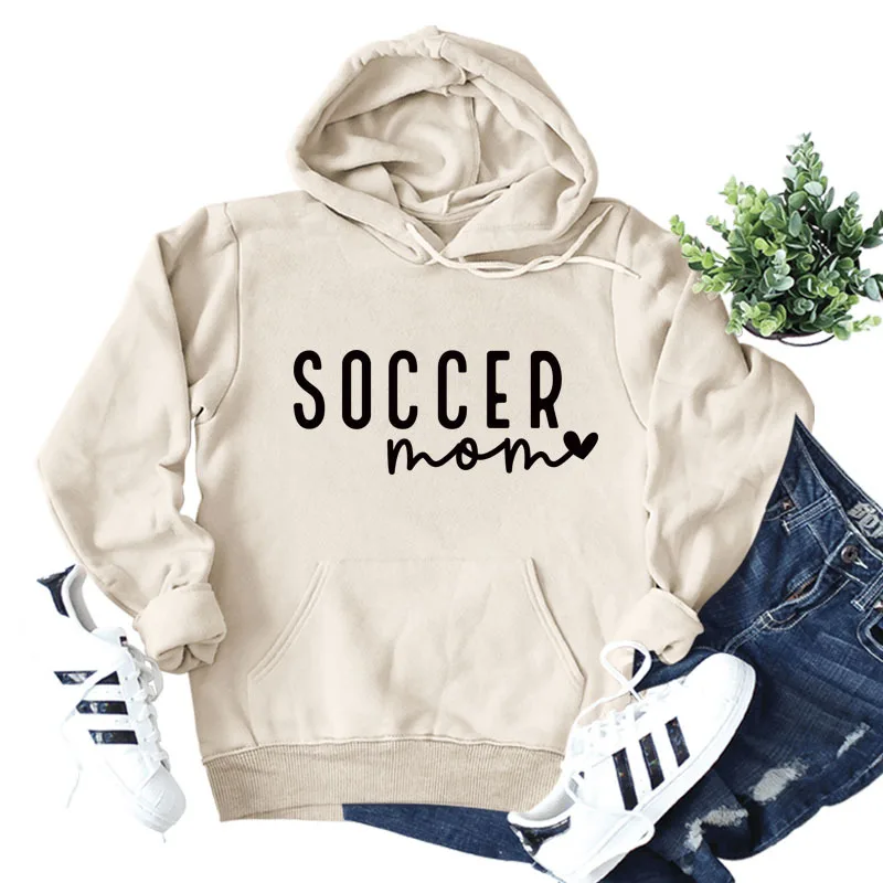 SOCCER MOM Love Letter Print Ladies Casual Loose Long-sleeved Hooded Sweatshirt Simple Fashion Autumn and Winter
SOCCER MOM Love Letter Print Ladies Casual Loose Long-sleeved Hooded Sweatshirt Simple Fashion Autumn and Winter
