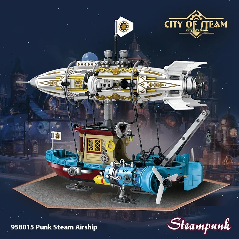 SteamPunk Technical Airship Building Block Model Creative Bricks Educational DIY Children's Assembly puzzle Toy For Kids Gifts
SteamPunk Technical Airship Building Block Model Creative Bricks Educational DIY Children's Assembly puzzle Toy For Kids Gifts
