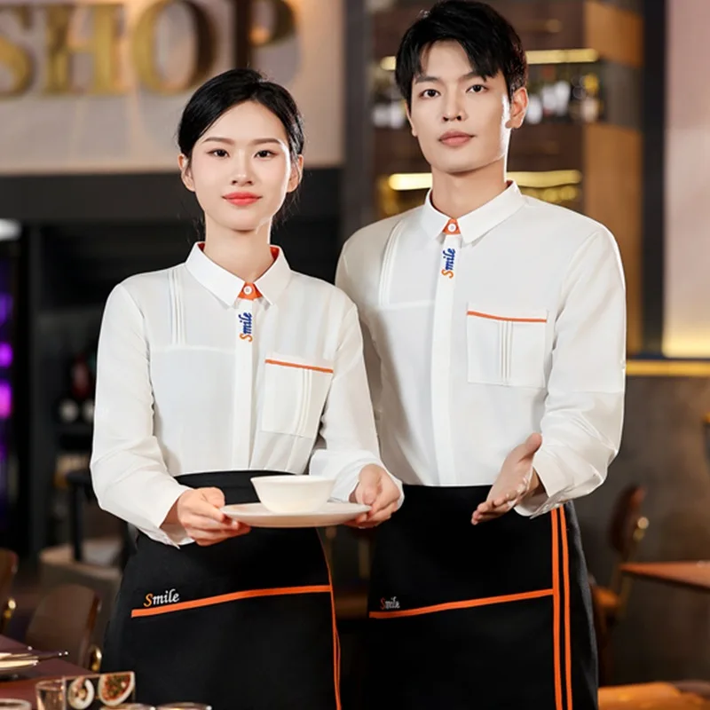 Catering Waiter Autumn Work Uniform Western Restaurant Long Sleeve Shirt Fast Food Restaurant Hot Pot Restaurant Tea House Coffe
Catering Waiter Autumn Work Uniform Western Restaurant Long Sleeve Shirt Fast Food Restaurant Hot Pot Restaurant Tea House Coffe