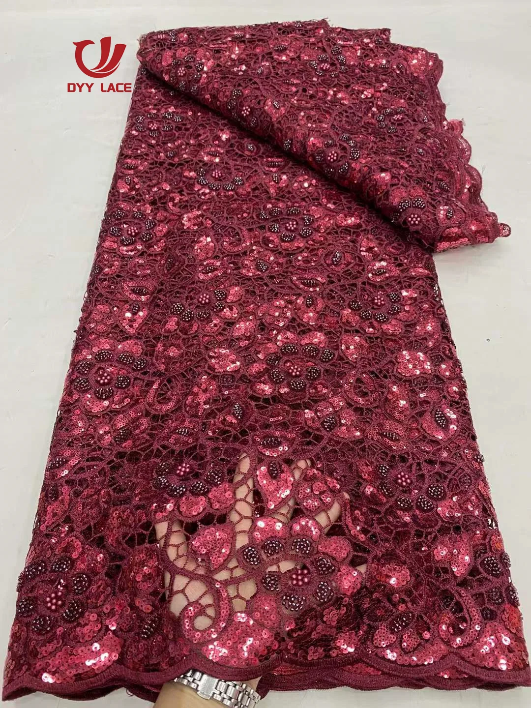 Luxury African Lace Fabric 2024 High Quality Beads Lace French Milk Silk Lace Fabric 3D Sequins Nigerian Party Dress
Luxury African Lace Fabric 2024 High Quality Beads Lace French Milk Silk Lace Fabric 3D Sequins Nigerian Party Dress
