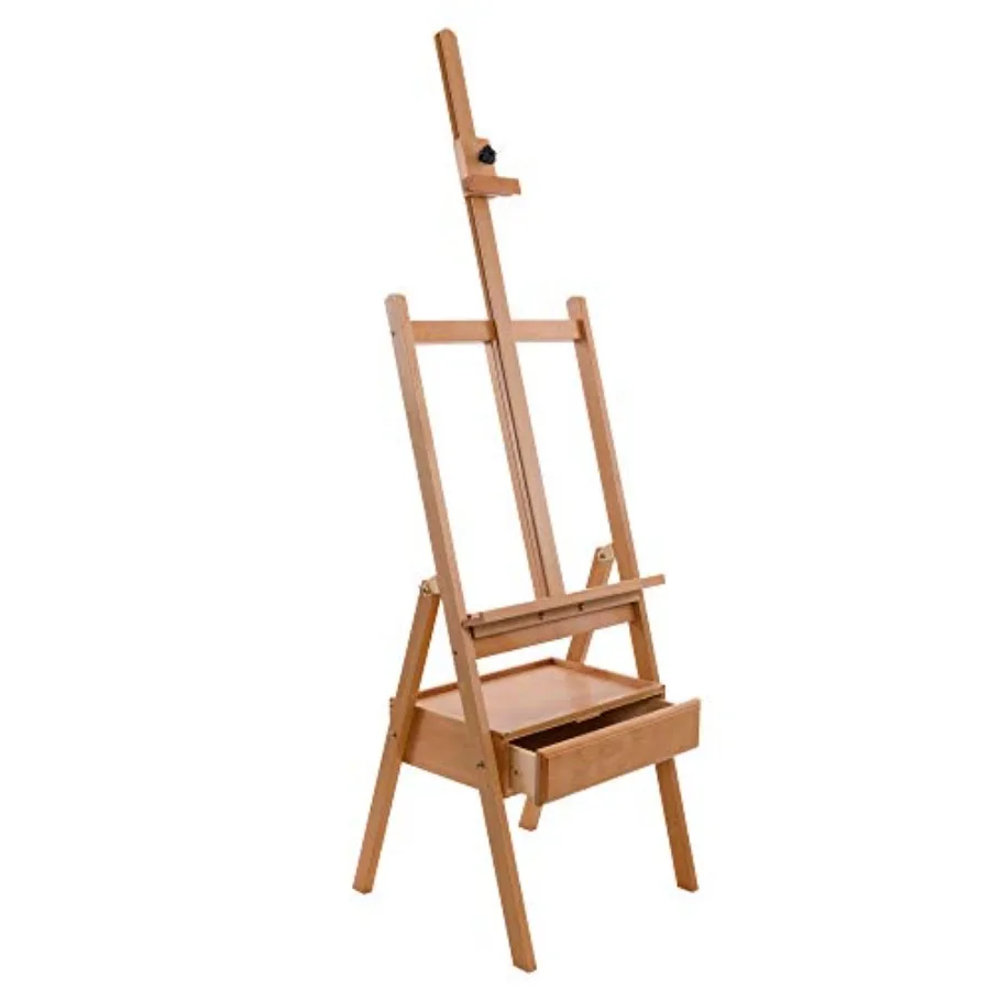 Large Wooden H-Frame Easel with Storage Drawer and Shelf - Adjustable Mast to 75" Studio Artist Easel for Painting Drawing Sket
Large Wooden H-Frame Easel with Storage Drawer and Shelf - Adjustable Mast to 75" Studio Artist Easel for Painting Drawing Sket