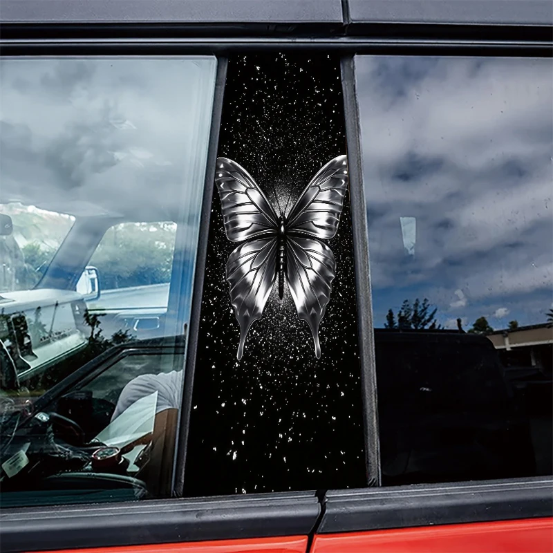 2 шт. защитной полиэтиленовой пленки для центральной стойки автомобиля, серебристой, глянцевой, с рисунком бабочки
2 шт. защитной полиэтиленовой пленки для центральной стойки автомобиля, серебристой, глянцевой, с рисунком бабочки