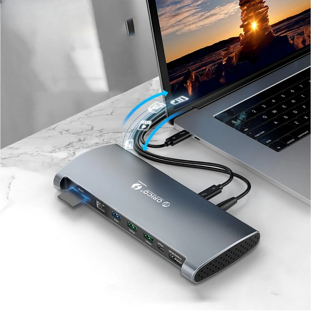 ORICO TB3-S1 Thunderbolt 3 Dock USB Type C HUB to DP USB 3.0 Adapter RJ45 SD4.0 USB-C Converter 40Gbps For MacBook
ORICO TB3-S1 Thunderbolt 3 Dock USB Type C HUB to DP USB 3.0 Adapter RJ45 SD4.0 USB-C Converter 40Gbps For MacBook