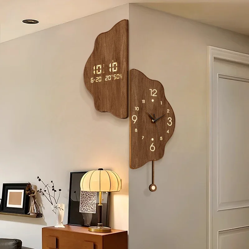 Clock digital display clock, artistic double-sided clock, creative angling corners
Clock digital display clock, artistic double-sided clock, creative angling corners