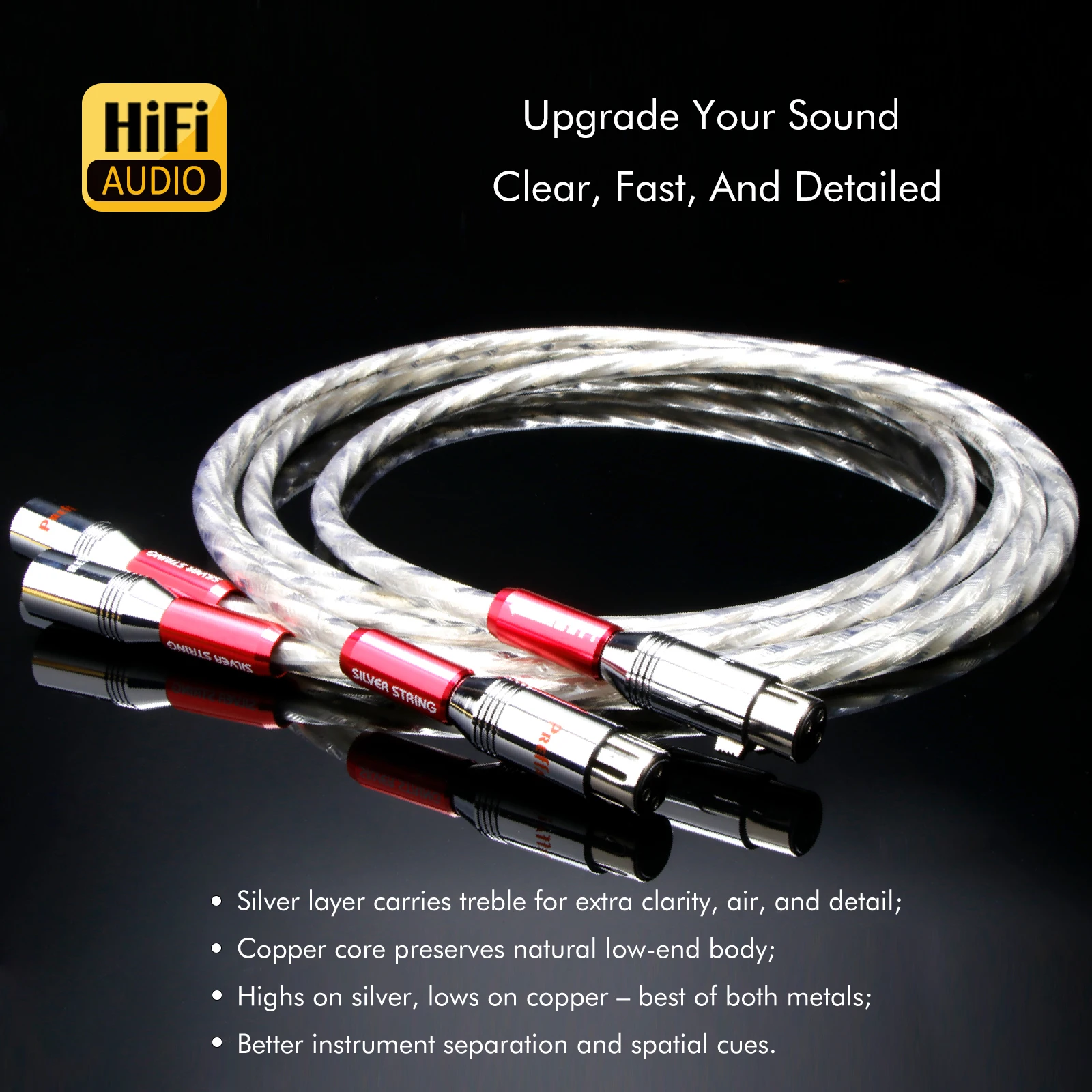 Аудиокабель Hi-Fi XLR балансный, 6N, посеребренный, для аудио/видео, микрофонный, 3-контактный, XLR (папа-мама)
Аудиокабель Hi-Fi XLR балансный, 6N, посеребренный, для аудио/видео, микрофонный, 3-контактный, XLR (папа-мама)