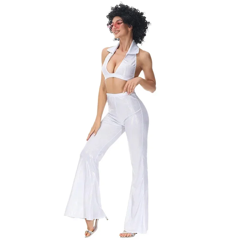 70's Reteo Hippie Ballroom Costume Karaoke Disco 3 Color Sexy Suit Sequin Dress Sexy Female Singer Costume
70's Reteo Hippie Ballroom Costume Karaoke Disco 3 Color Sexy Suit Sequin Dress Sexy Female Singer Costume