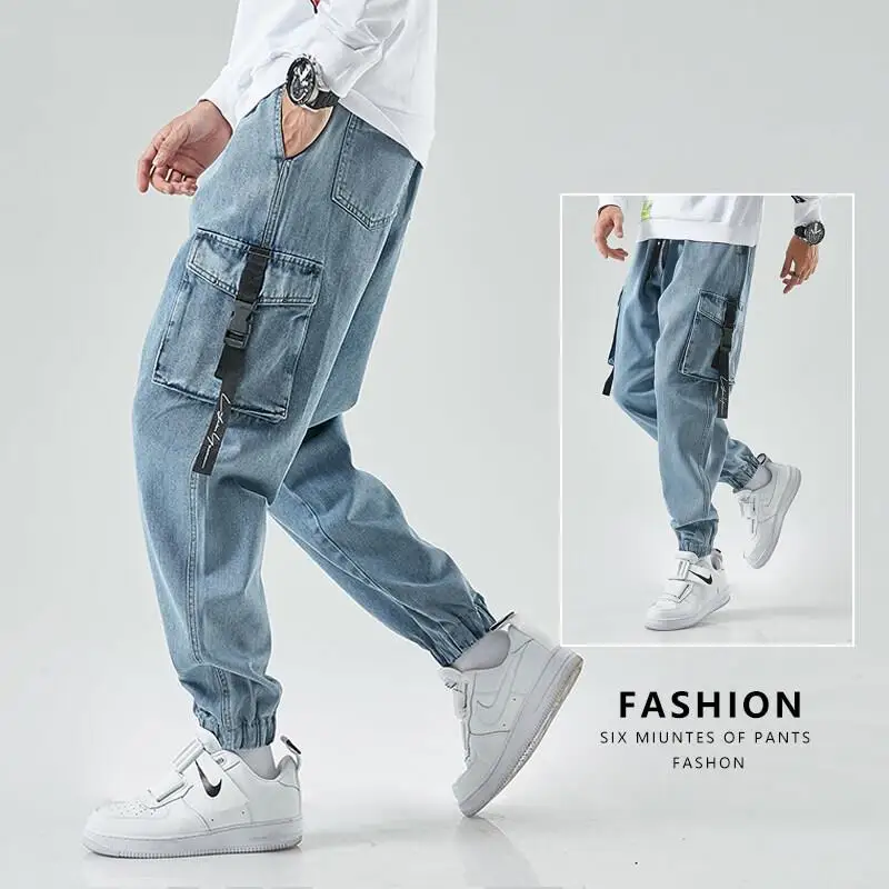 Men Joggers Cargo Denim Pants Baggy Harem Japanese Streetwear Style Male Ankle Harajuku Casual Hip Hop Jeans Trousers Men
Men Joggers Cargo Denim Pants Baggy Harem Japanese Streetwear Style Male Ankle Harajuku Casual Hip Hop Jeans Trousers Men