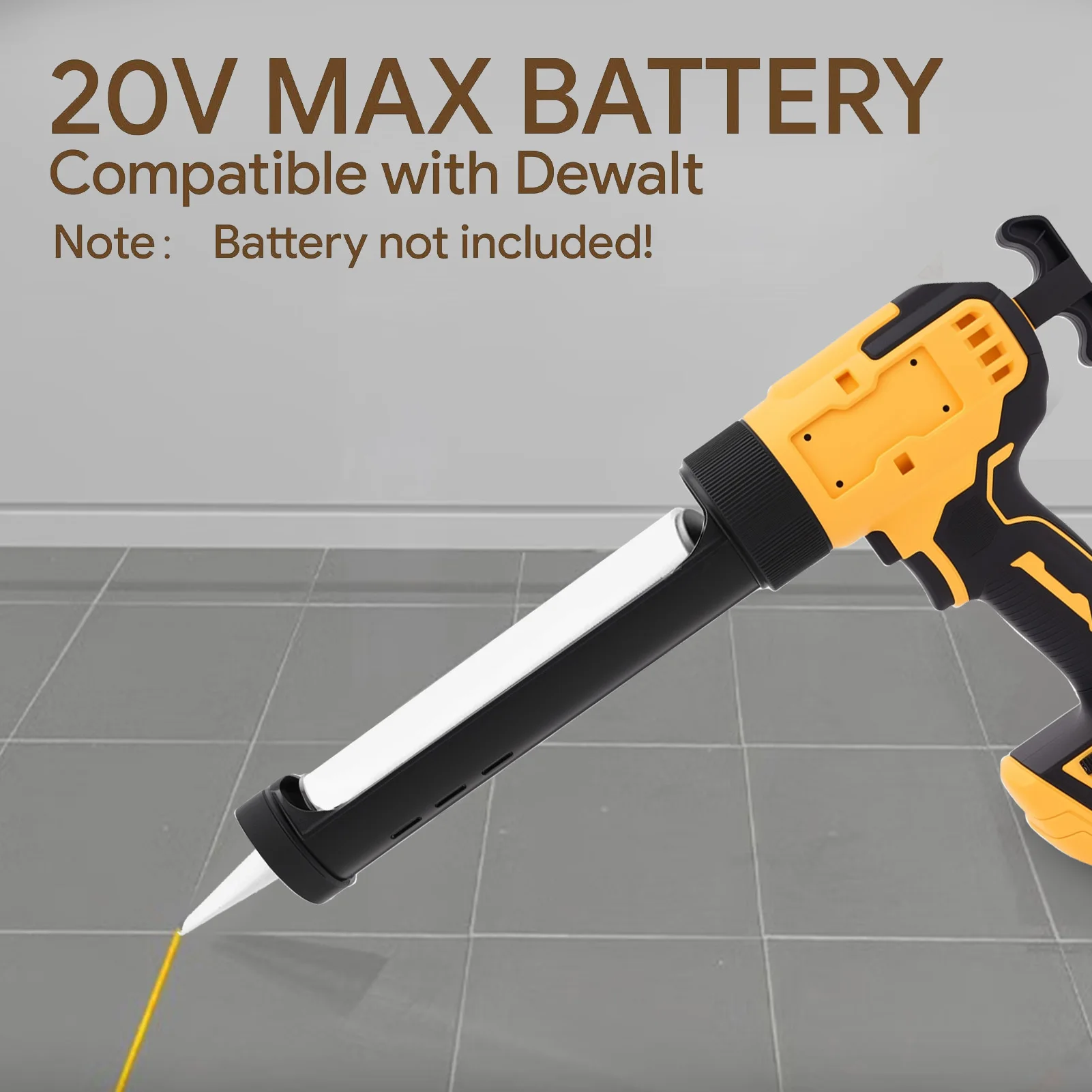 Cordless Caulking Gun Electric 6 Speed Rechargeable Digital Display with LED Light Practical Tool for Filling Sealing Repair
Cordless Caulking Gun Electric 6 Speed Rechargeable Digital Display with LED Light Practical Tool for Filling Sealing Repair