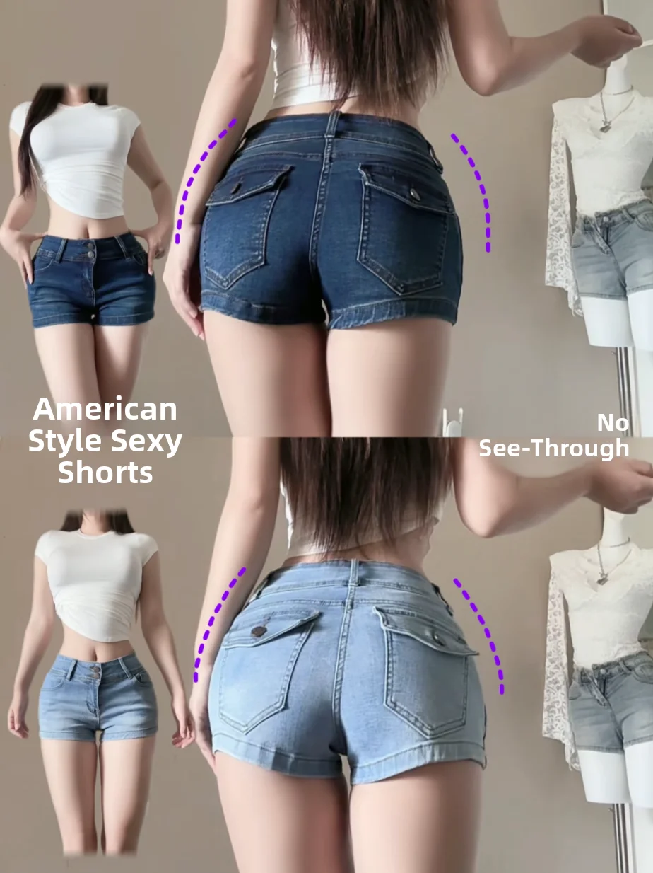 American Sle High Waist Double Bule Denim orts Women's Tightening Leg Lengthening Slimming Hot Pants Casual Cotton Stre...
American Sle High Waist Double Bule Denim orts Women's Tightening Leg Lengthening Slimming Hot Pants Casual Cotton Stre...