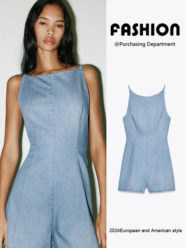 Sexy Bal ort Denim One-Piece Suit ZA2025 Summer New Faion Women's Clothing Ethnic Stage Costume 4365085 406
Sexy Bal ort Denim One-Piece Suit ZA2025 Summer New Faion Women's Clothing Ethnic Stage Costume 4365085 406