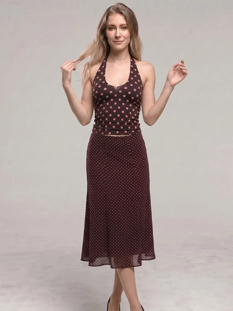 HH Womens Polka Dot Halter Top Slim Midi Skirt Set For Woman Spring Summer Casual Elegant Beach Vacation Party Outfits
HH Womens Polka Dot Halter Top Slim Midi Skirt Set For Woman Spring Summer Casual Elegant Beach Vacation Party Outfits