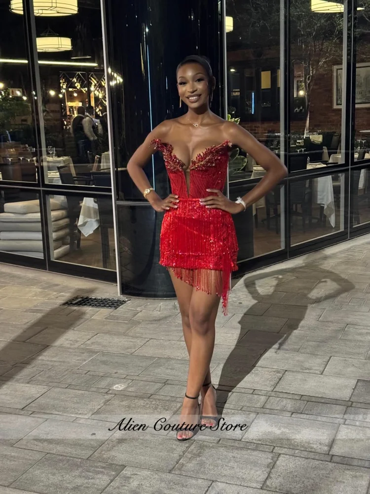 2026 Red Sexy Beaded Prom Party Dress Luxury BlackGirls Bling Women's Birthday Party Senior Hoco Dress Customized
2026 Red Sexy Beaded Prom Party Dress Luxury BlackGirls Bling Women's Birthday Party Senior Hoco Dress Customized