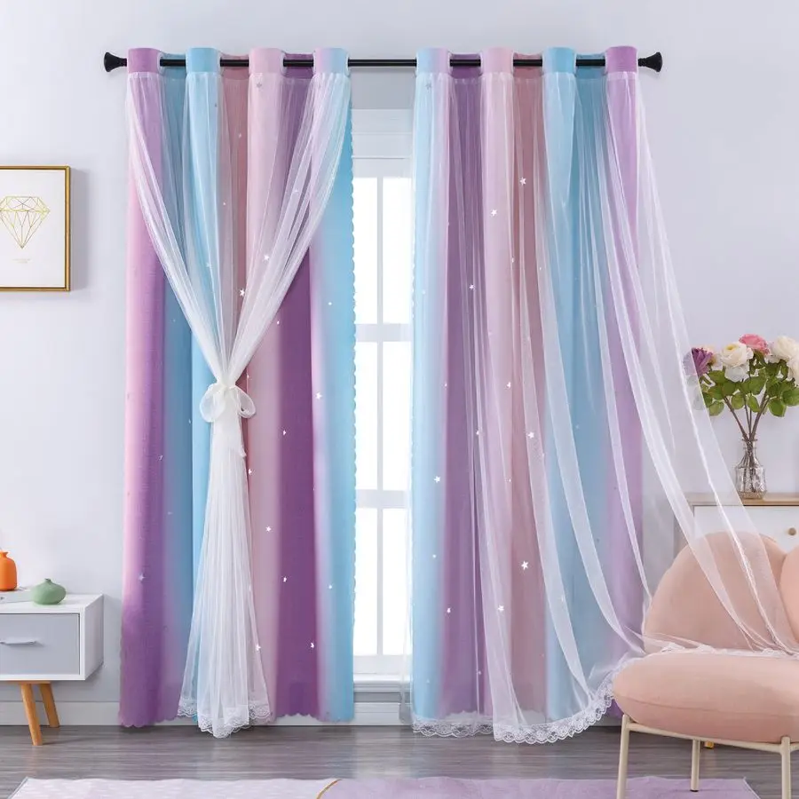 Kids Curtains 84 Inches Long for Girls Bedroom Nursery Rainbow Blackout Curtains Unicorn Princess Theme Home Decor Grommet Pink
Kids Curtains 84 Inches Long for Girls Bedroom Nursery Rainbow Blackout Curtains Unicorn Princess Theme Home Decor Grommet Pink