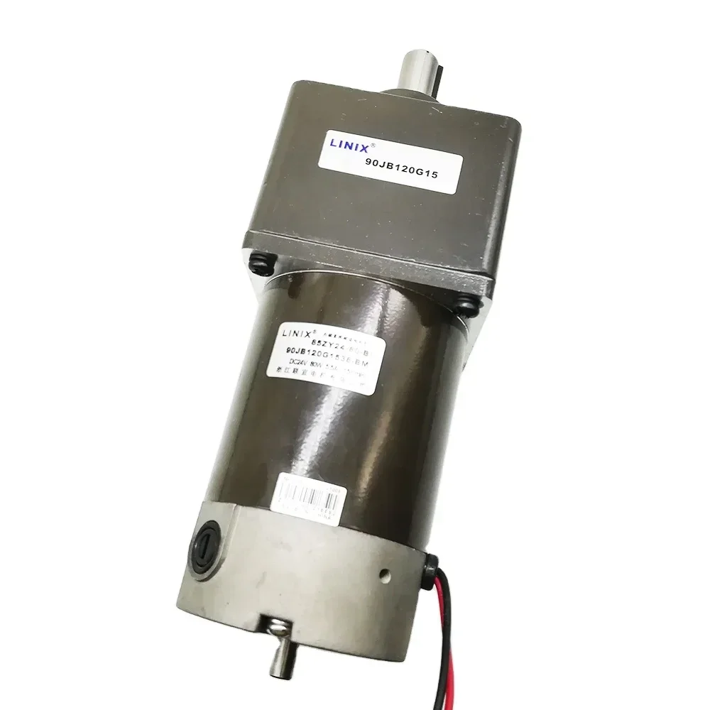 2PCS Linix DC 24V 80W Gear Motor 85ZY24-80-B/90JB120G1538-BM Double Out Shaft Permanent Magnet Reduction Reduction Gear Box 
2PCS Linix DC 24V 80W Gear Motor 85ZY24-80-B/90JB120G1538-BM Double Out Shaft Permanent Magnet Reduction Reduction Gear Box