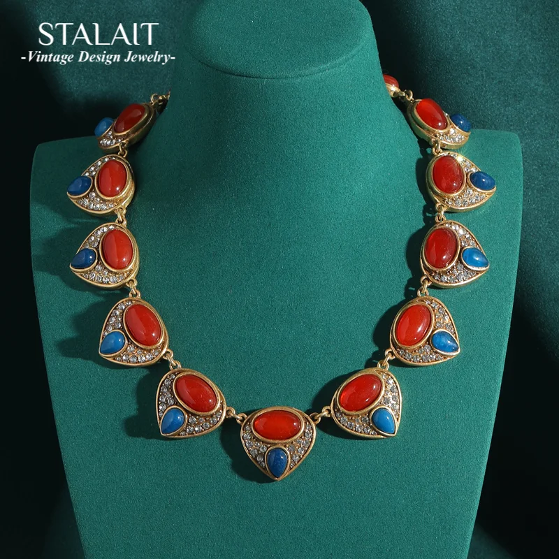 Винтажное колье-чокер с воротником, красное женское ювелирное изделие, качество натурального камня, овальные звенья золотого цвета, цепочка, аксессуары, роскошный дизайнер
Винтажное колье-чокер с воротником, красное женское ювелирное изделие, качество натурального камня, овальные звенья золотого цвета, цепочка, аксессуары, роскошный дизайнер