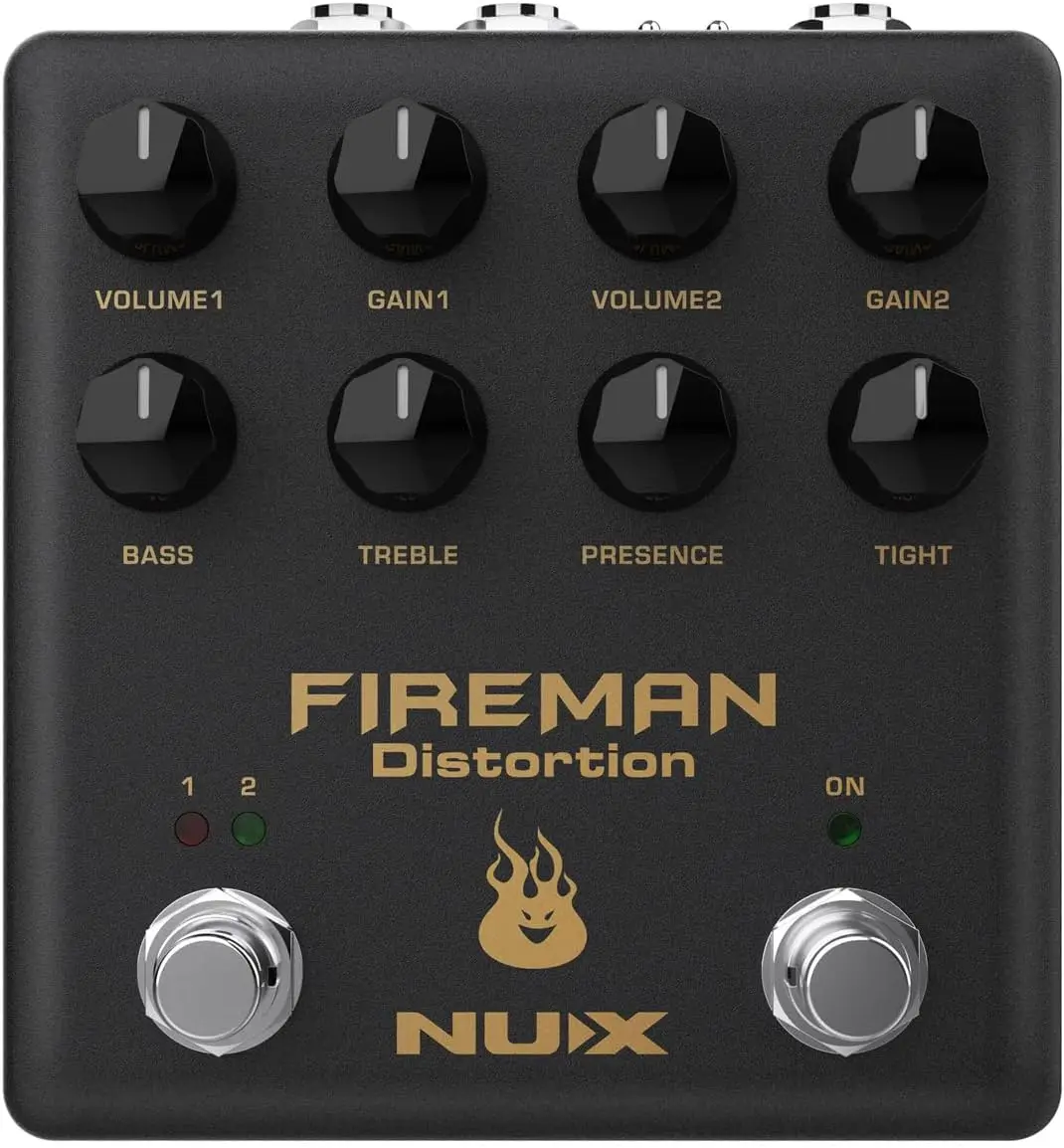 Dual Channel Distortion Pedal, 2 Independent GAIN & VOLUME, BF/TB Switch, 9V DC
Dual Channel Distortion Pedal, 2 Independent GAIN & VOLUME, BF/TB Switch, 9V DC