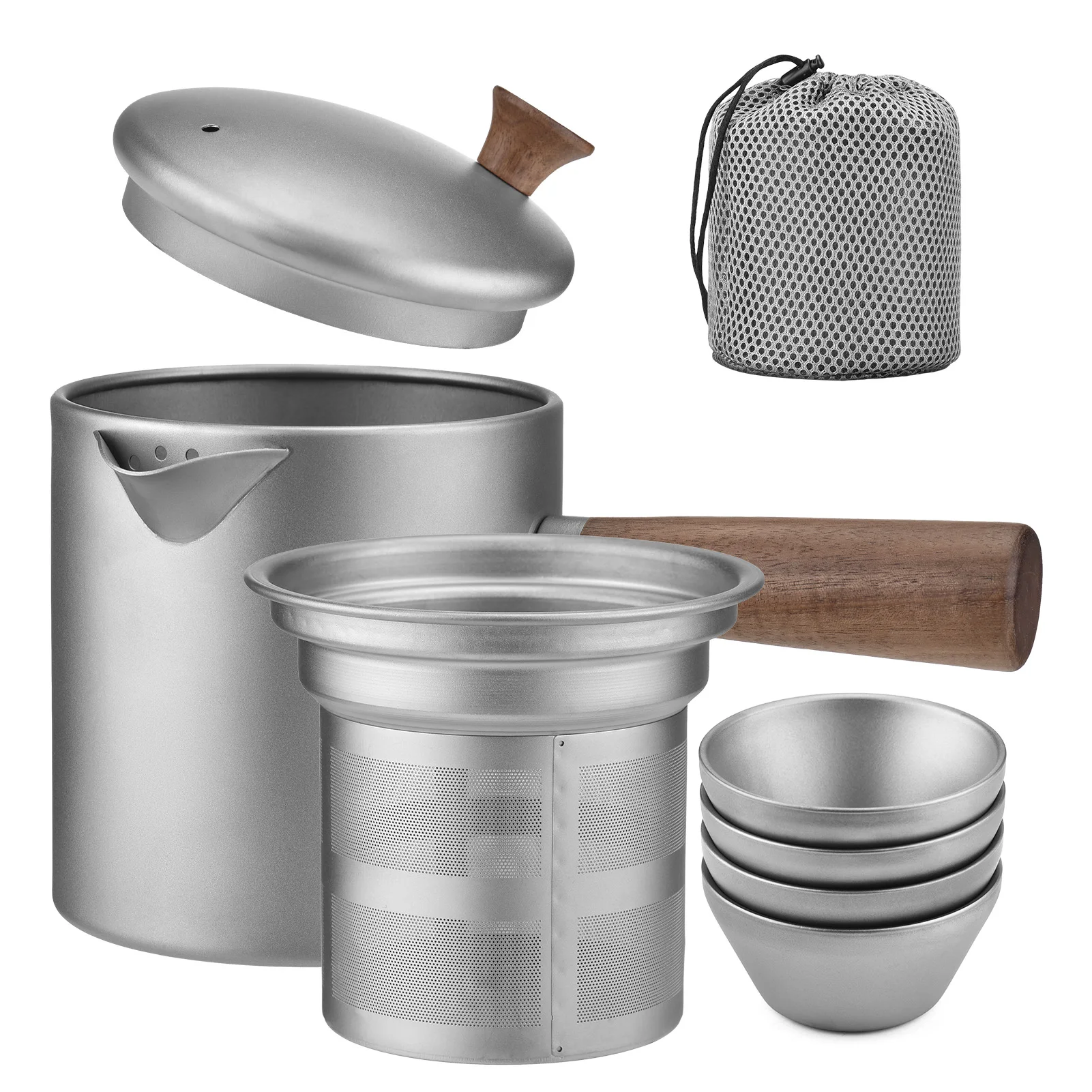 Camping Tea Kettle Tea Kettle with WoodHandle Ti Tea Kettle with Wood Handle Portable Tea Maker with Strainer for Camping Hiking
Camping Tea Kettle Tea Kettle with WoodHandle Ti Tea Kettle with Wood Handle Portable Tea Maker with Strainer for Camping Hiking