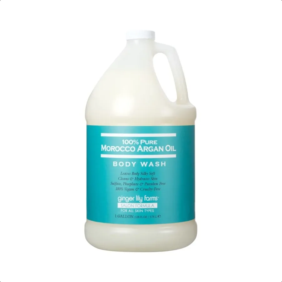 Ginger Lily Farms Salon Formula 100 Pure Morocco Argan Oil Body Wash for All Skin Types 100 Vegan CrueltyFree 1 Gallon 128 fl o
Ginger Lily Farms Salon Formula 100 Pure Morocco Argan Oil Body Wash for All Skin Types 100 Vegan CrueltyFree 1 Gallon 128 fl o