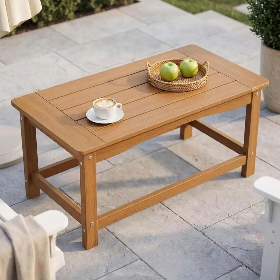 Outdoor Coffee Table For Patio, 35 Inch Rectangle Patio Coffee Table, Gray All-Weather Poly Lumber Outside Table, 250 Lb
Outdoor Coffee Table For Patio, 35 Inch Rectangle Patio Coffee Table, Gray All-Weather Poly Lumber Outside Table, 250 Lb