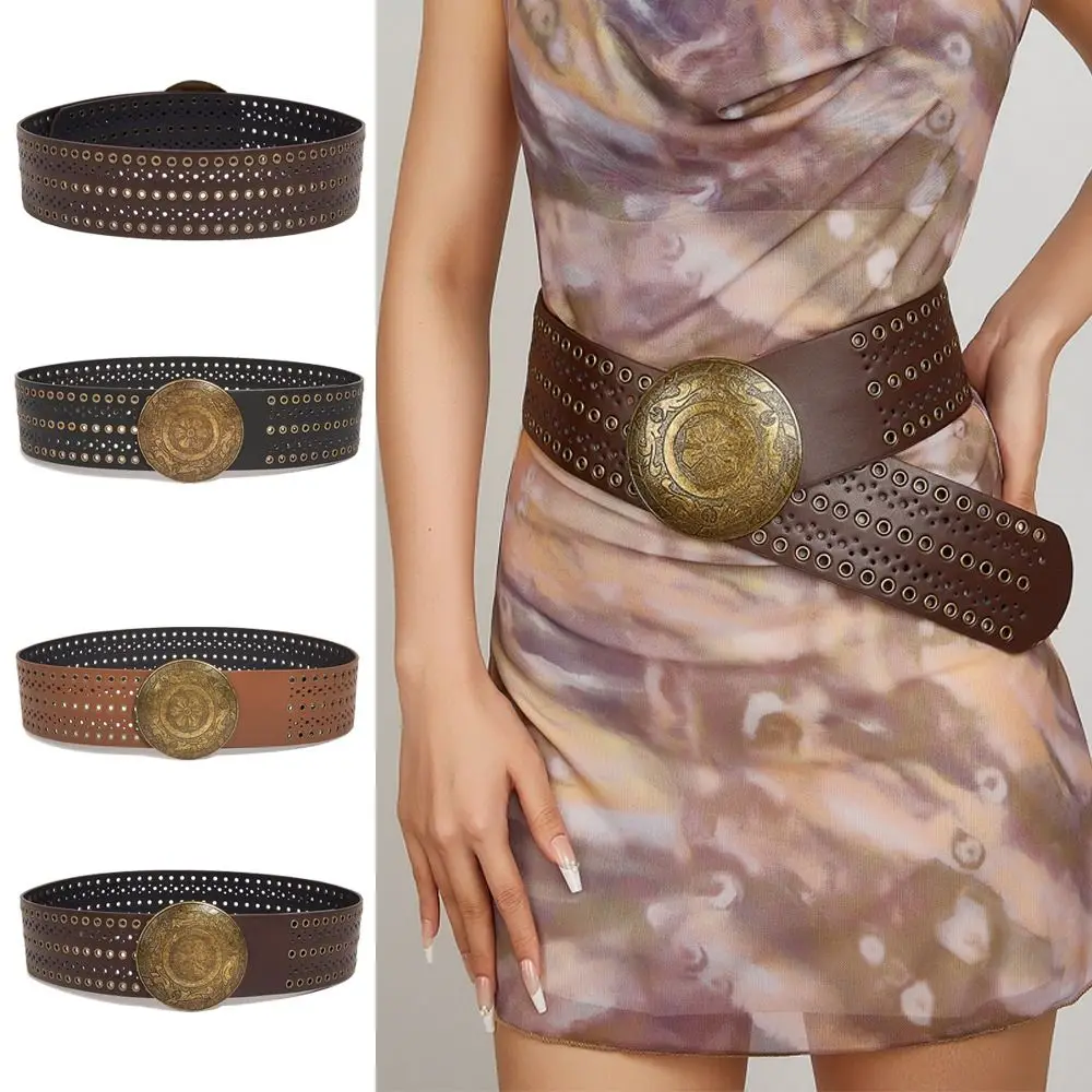 Vintage Wide Leather Belt Y2K Versatile Luxury Design Waist Strap Punk Waistband
Vintage Wide Leather Belt Y2K Versatile Luxury Design Waist Strap Punk Waistband