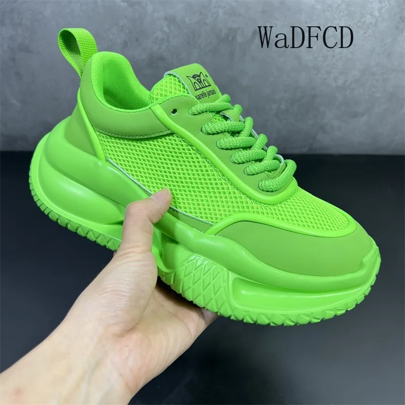 Chunky Sneaker Men Designer Hollow Sole Running Shoe Fashion Casual Leather Mesh Breathable Height Increased Flat Platform Shoes
Chunky Sneaker Men Designer Hollow Sole Running Shoe Fashion Casual Leather Mesh Breathable Height Increased Flat Platform Shoes