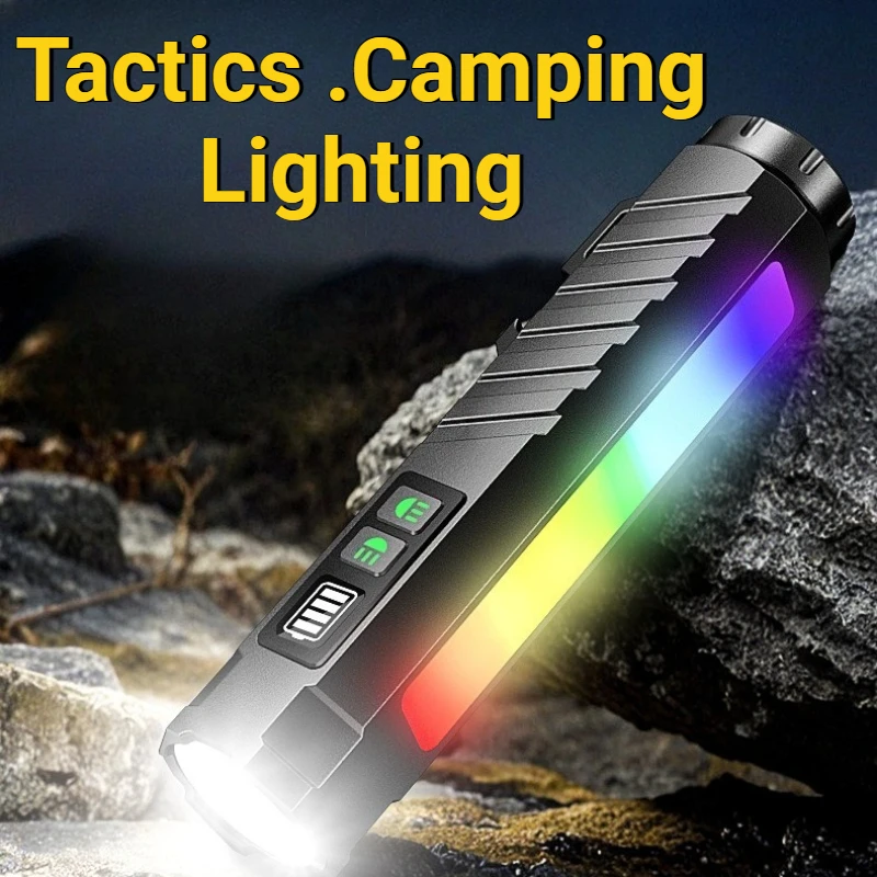 Портативный тактический фонарик EDC, перезаряжаемый светодиодный фонарик-ручка со сменным цветом, боковой фонарь для кемпинга, аварийный уличный фонарь
Портативный тактический фонарик EDC, перезаряжаемый светодиодный фонарик-ручка со сменным цветом, боковой фонарь для кемпинга, аварийный уличный фонарь