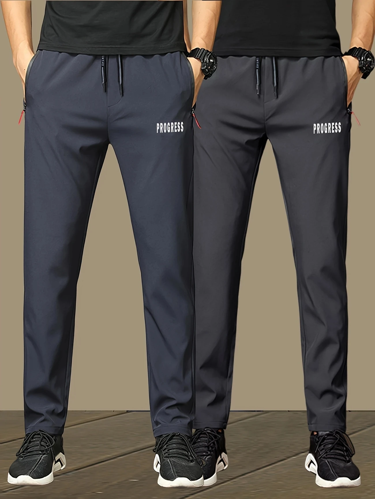 Мужские повседневные брюки с принтом PROGRESS, эластичные облегающие брюки с эластичной резинкой на талии, корейские классические мужские брендовые брюки больших размеров
Мужские повседневные брюки с принтом PROGRESS, эластичные облегающие брюки с эластичной резинкой на талии, корейские классические мужские брендовые брюки больших размеров