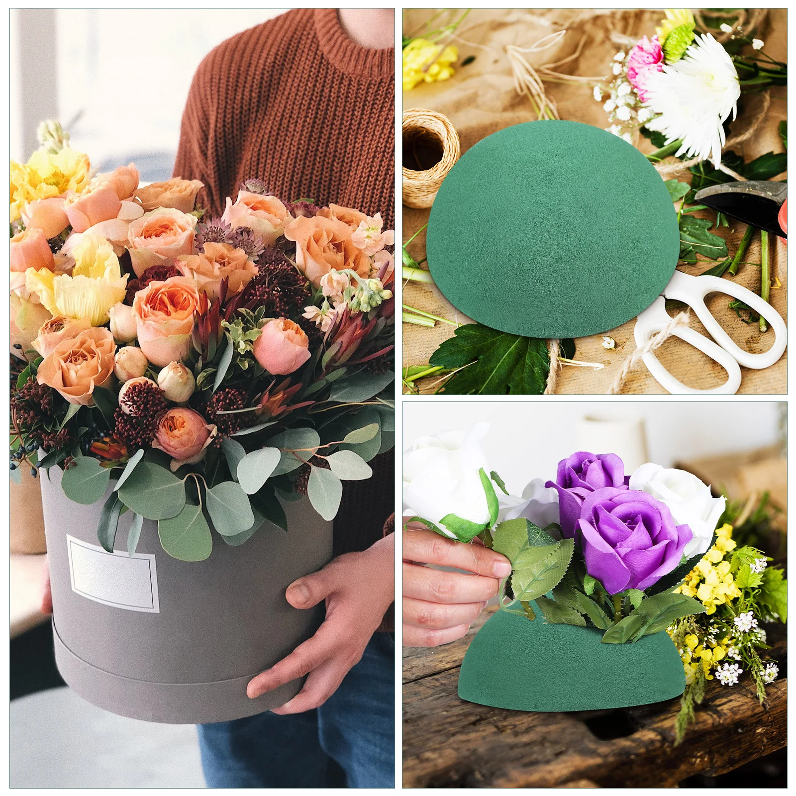 2pcs Floral Foam Half Balls Green Resin Dry Balls Round Flower Arrangement Decor Display Craft Garden Supplies
2pcs Floral Foam Half Balls Green Resin Dry Balls Round Flower Arrangement Decor Display Craft Garden Supplies