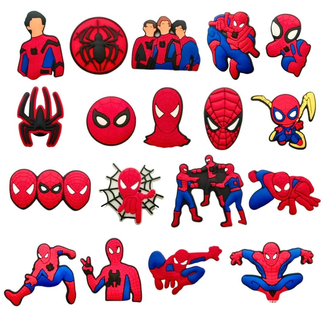 18pcs New Cartoon Spider Man DIY accessories PVC Praise Shoe charmas clow for clogs Slides Gift Idea Easy to install Removable
18pcs New Cartoon Spider Man DIY accessories PVC Praise Shoe charmas clow for clogs Slides Gift Idea Easy to install Removable