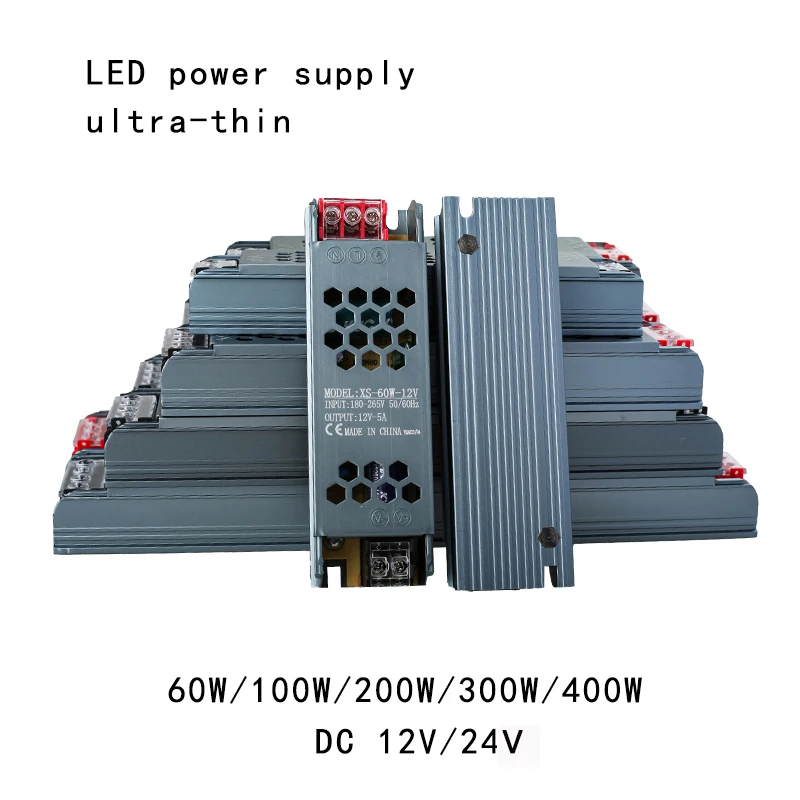 Ultra Thin LED Lighting Transformers DC 12V 24V 60W 100W 150W 200W 300W 400W Adapter High Quality Power Supply Driver Converter
Ultra Thin LED Lighting Transformers DC 12V 24V 60W 100W 150W 200W 300W 400W Adapter High Quality Power Supply Driver Converter
