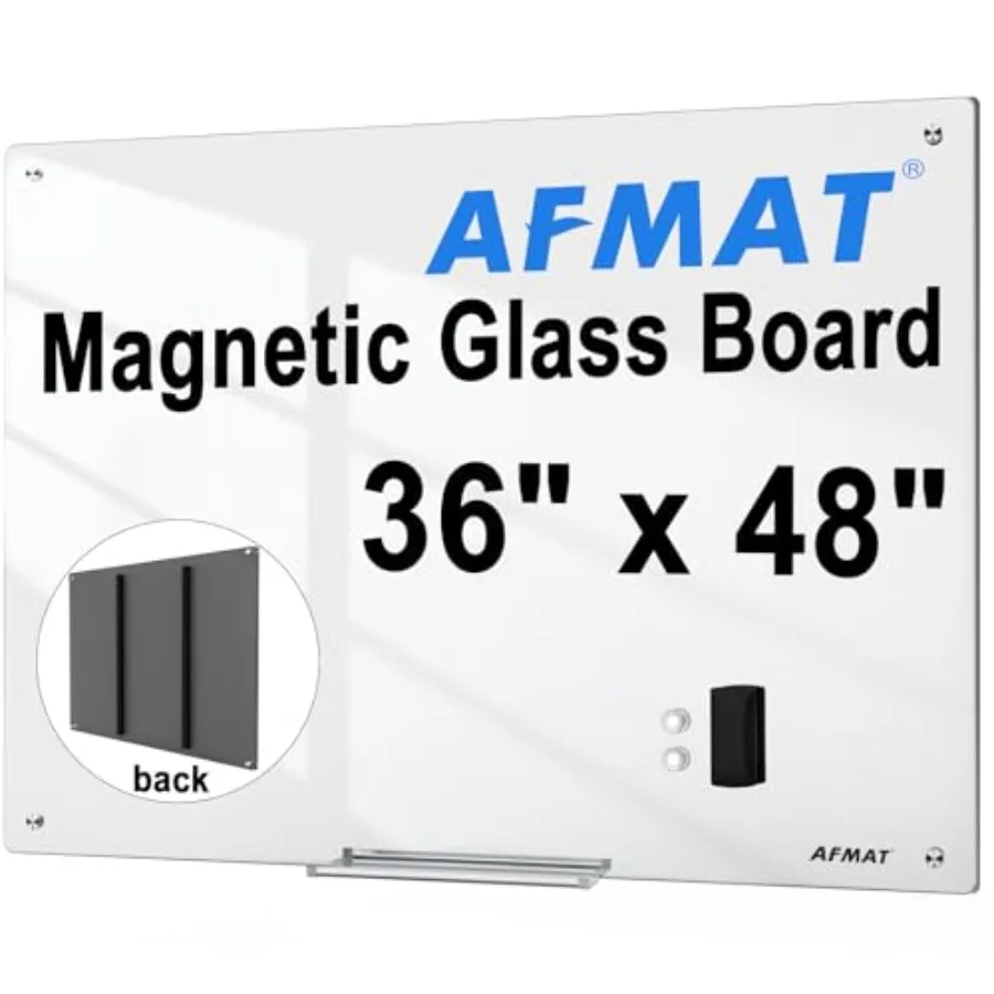 Магнитная стеклянная доска для записей 48" x 36" (4 мм закаленное стекло), большая белая доска для стены с магнитным ластиком и магнитами
Магнитная стеклянная доска для записей 48" x 36" (4 мм закаленное стекло), большая белая доска для стены с магнитным ластиком и магнитами