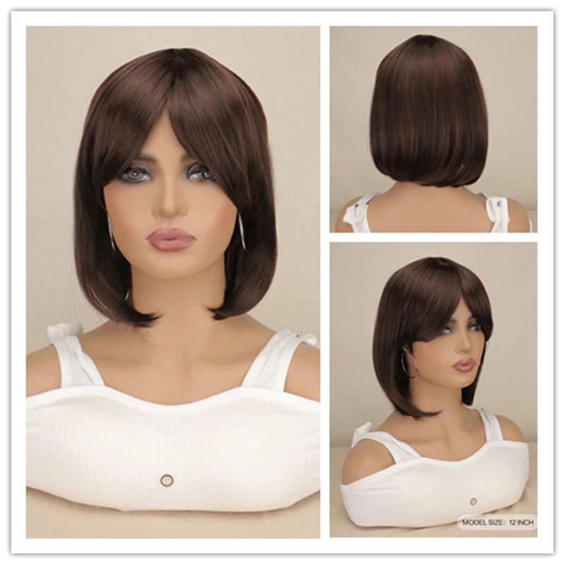 QQXCAIW Short Bob Striaight Women Girls Wigs Natrual Black Light Brown Dark Brown Heat Resistant Synthetic Hair
QQXCAIW Short Bob Striaight Women Girls Wigs Natrual Black Light Brown Dark Brown Heat Resistant Synthetic Hair